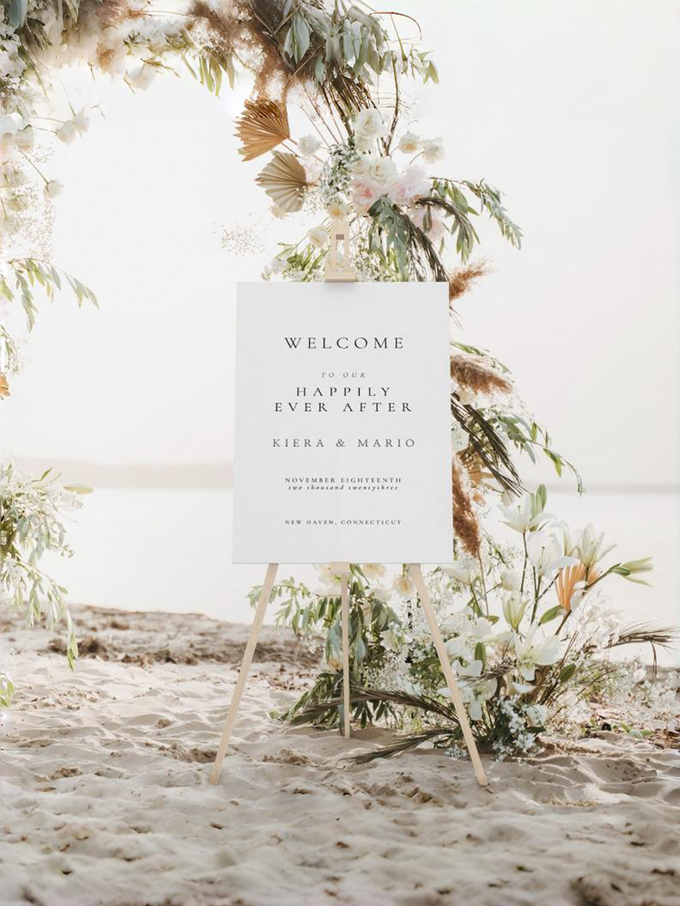 Customized Modern Minimalist Wedding Welcome Sign